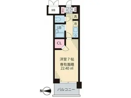 ビイルーム吉祥寺(1K/3階)の間取り写真