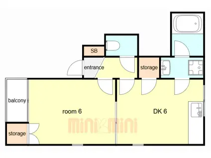 藤田マンション(1DK/2階)の間取り写真