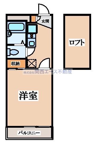 レオパレスMS(1K/2階)の間取り写真