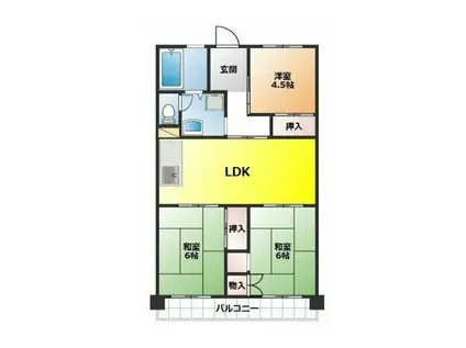 大宮植竹南(3LDK/1階)の間取り写真