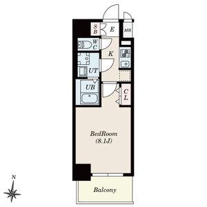 S-RESIDENCE堀田ノース II(1K/11階)の間取り写真