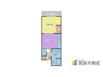 サンフォレスト(1DK/1階)の間取り写真