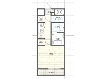 MISTRAL姫路駅前VI東駅前町(1K/6階)の間取り写真
