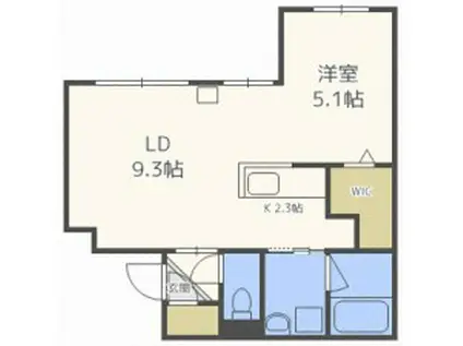 SHELL PIAA N15(1LDK/3階)の間取り写真