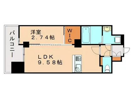 コートハウス・ピノ(1LDK/7階)の間取り写真