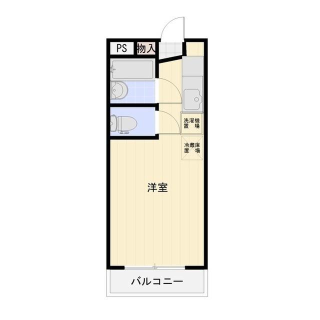 クールST(1K/1階)の間取り写真