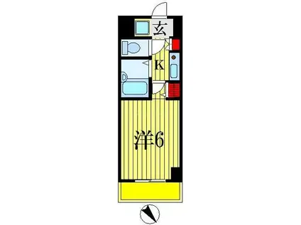 ルーラル六番館(1K/5階)の間取り写真