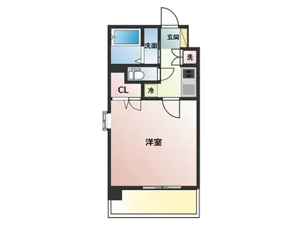 サヴォイブロンズガーデニア(1K/3階)の間取り写真