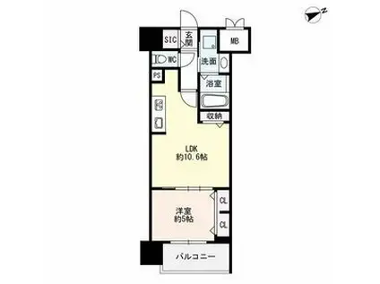 ザ・シンフォニア新栄(1LDK/9階)の間取り写真