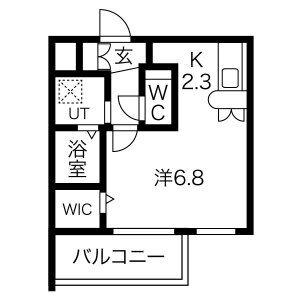 プレサンス桜通アベニュー(1K/9階)の間取り写真