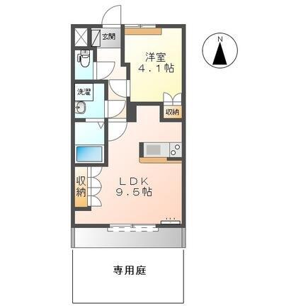 ベルフィーユMIYA(1LDK/2階)の間取り写真