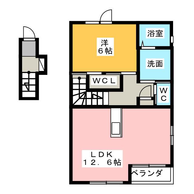 FELICE(1LDK/2階)の間取り写真