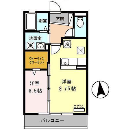ヴィラ・ベルク(1LDK/1階)の間取り写真