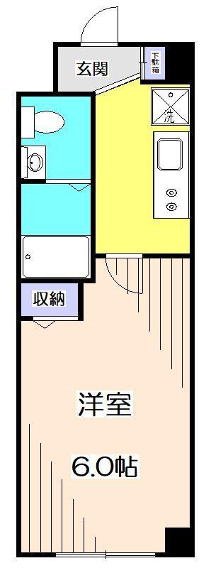 AIFORT.三鷹駅前(1K/3階)の間取り写真