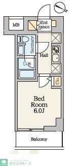 S-RESIDENCE蕨BENE(1K/3階)の間取り写真