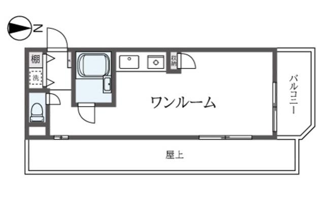 ローヤルヨコオ(ワンルーム/4階)の間取り写真