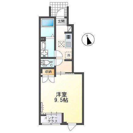 日立市金沢町2丁目アパート(1K/1階)の間取り写真