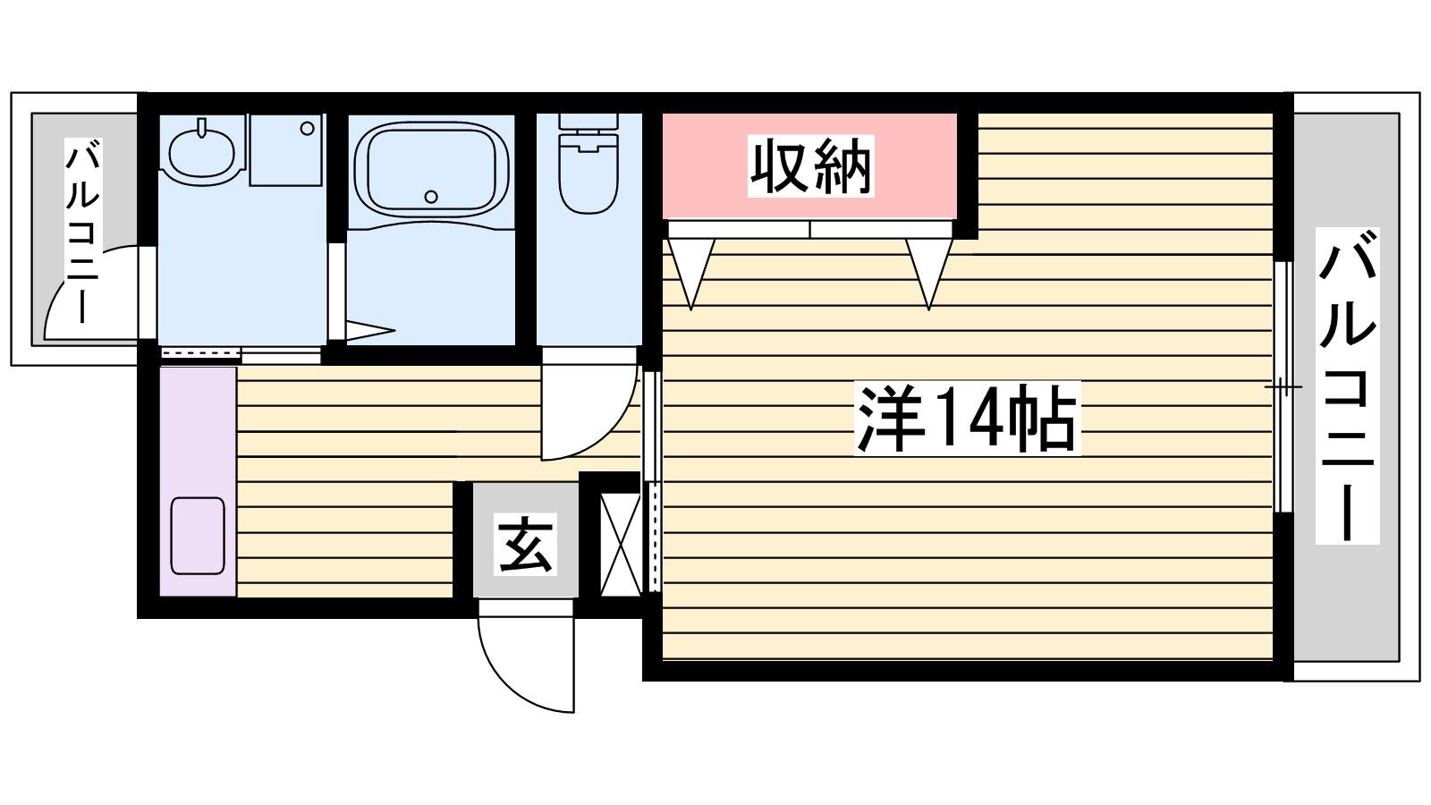 溝口マンション(1K/3階)の間取り写真