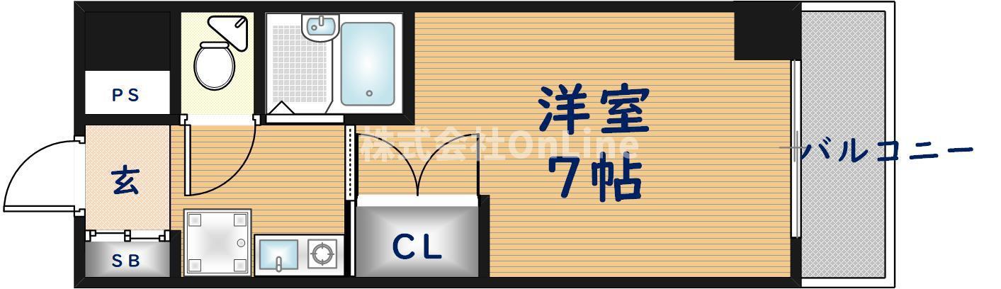 ソフィア(1K/3階)の間取り写真