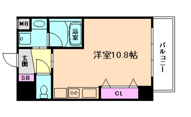 ドルチェヴィータ新大阪(ワンルーム/6階)の間取り写真