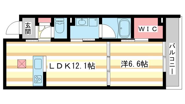 シャーメゾン北市(1LDK/1階)の間取り写真