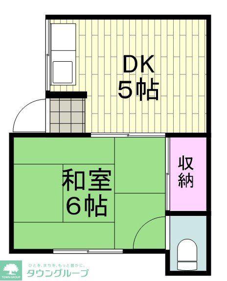 萩原荘(1DK/2階)の間取り写真
