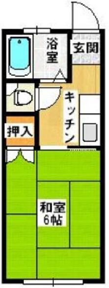コーポ森永(1K/1階)の間取り写真