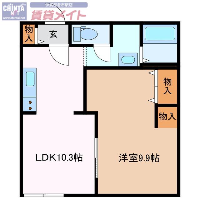 コーポ四時福(1LDK/1階)の間取り写真