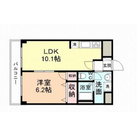 センチュリー山室(1LDK/2階)の間取り写真