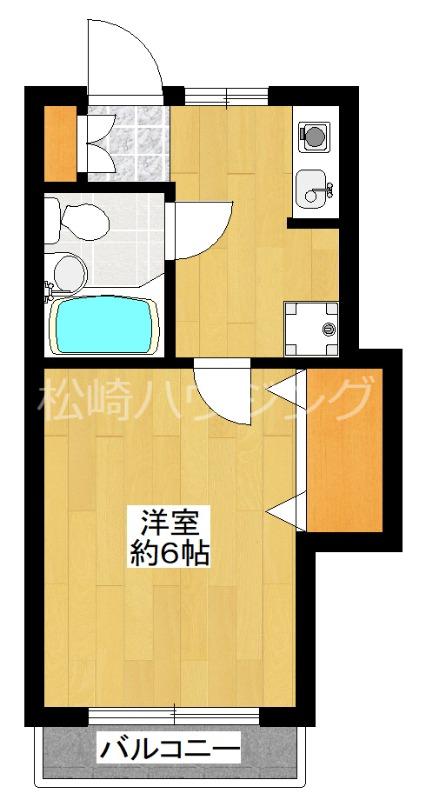 富士コーポ(1K/4階)の間取り写真