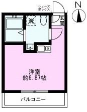 グランヴィラージュ草加(ワンルーム/3階)の間取り写真