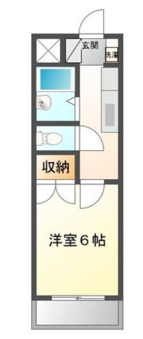 リヴィエールI(1K/3階)の間取り写真