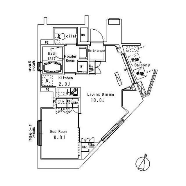 パークアクシス方南町(1LDK/10階)の間取り写真