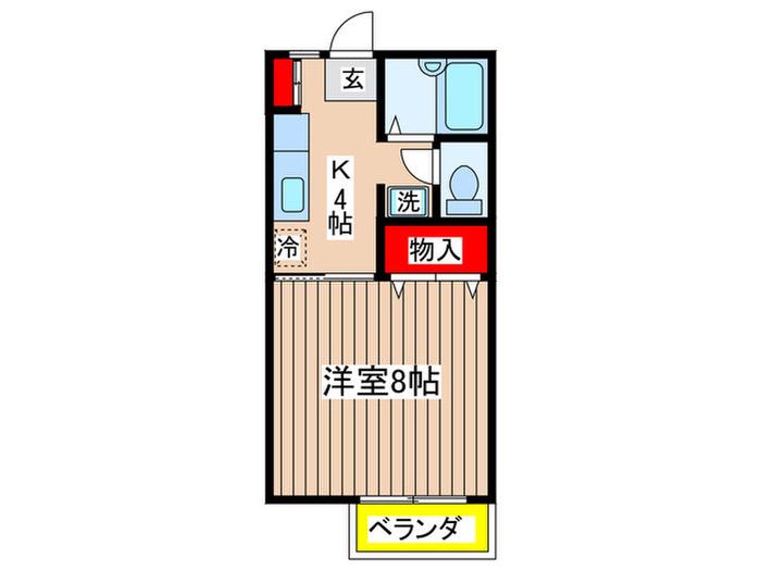 メゾンホープ(1K/2階)の間取り写真