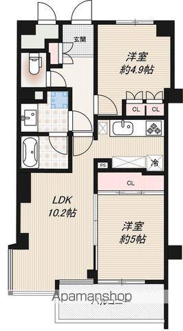 インプルーブ西早稲田(2LDK/3階)の間取り写真