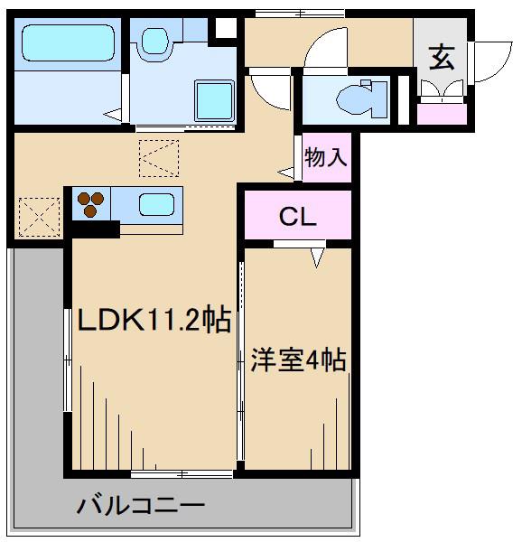 GRANDEUR CHATEAU (1LDK/3階)の間取り写真