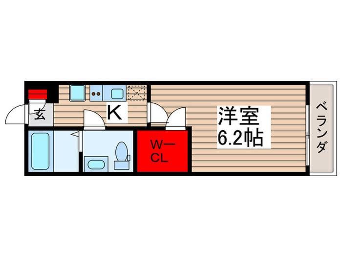 TRINITY五香南(1K/3階)の間取り写真