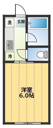 MKコーポ(1K/2階)の間取り写真