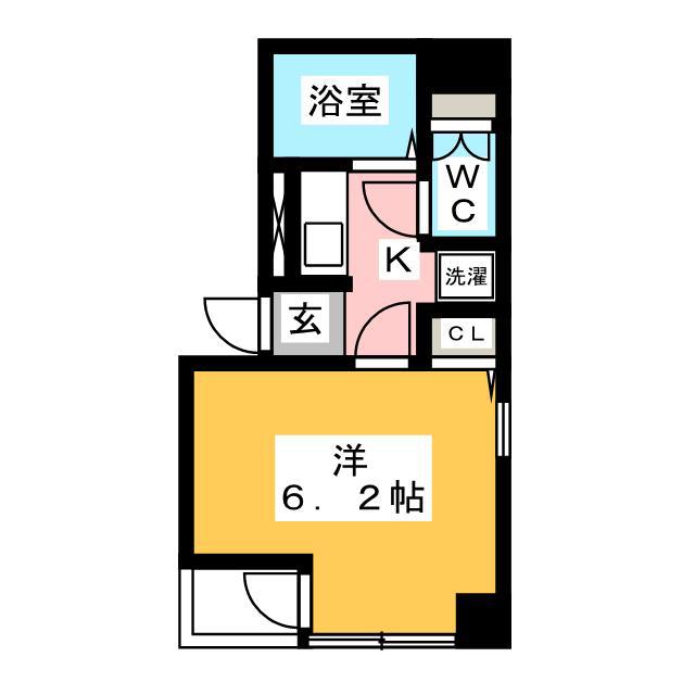 根本ビル(1K/3階)の間取り写真
