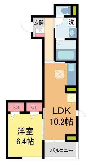 ルーチェ(1LDK/1階)の間取り写真