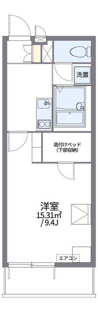 レオパレスアゼリアパーク(1K/3階)の間取り写真
