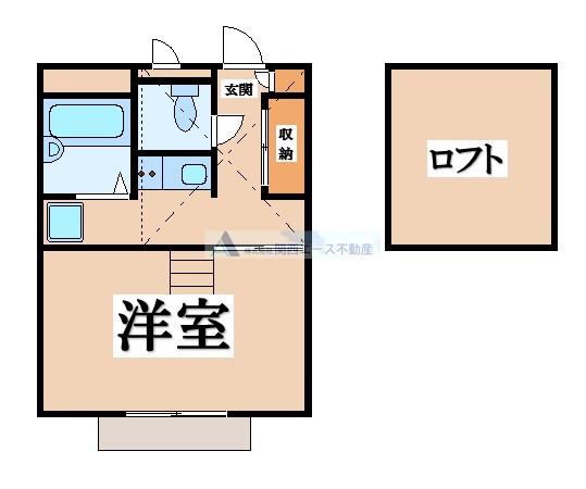 レオパレスフジ(1K/2階)の間取り写真