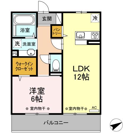 ラ・ルーチェ本町(1LDK/3階)の間取り写真