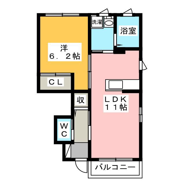 フィオーレ SW(1LDK/1階)の間取り写真