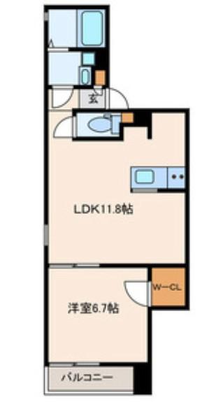 C-FLATS(1LDK/1階)の間取り写真