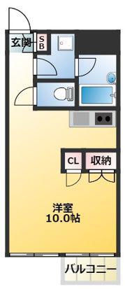 なり駒第3ビル(ワンルーム/2階)の間取り写真