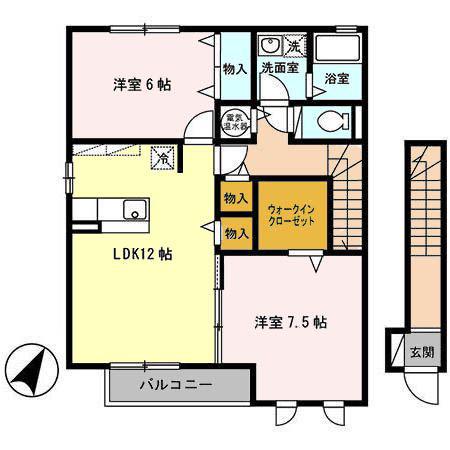 アネシス II(2LDK/2階)の間取り写真