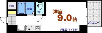 沖増大手町ビル(1K/4階)の間取り写真