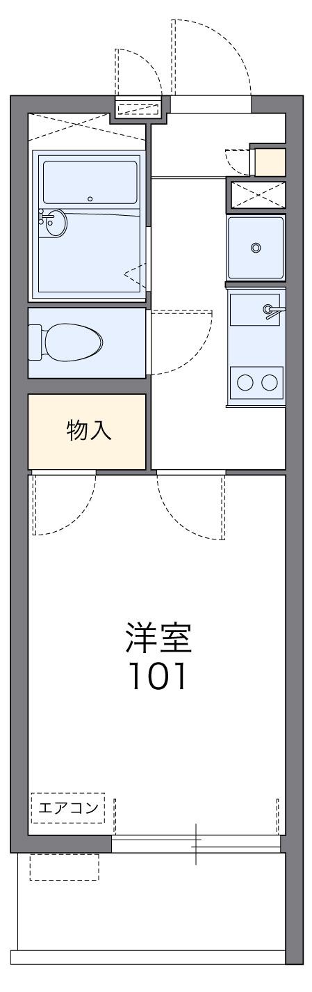 サクシード(1K/3階)の間取り写真