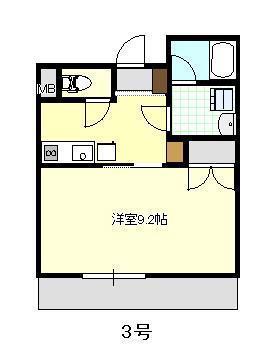花田ビルII(1K/4階)の間取り写真